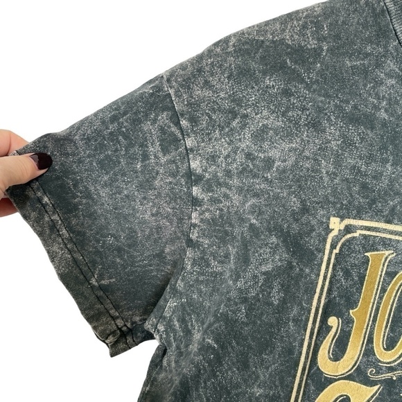 Cash Johnny Cash Man in Black T-Shirt Distressed Black Size L - Picture 7 of 10